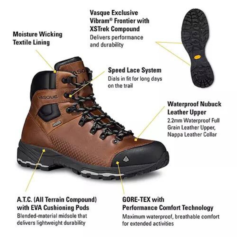 NWT Vasque Men's St. Elias FG GTX Hiking Boots - Picture 9 of 12